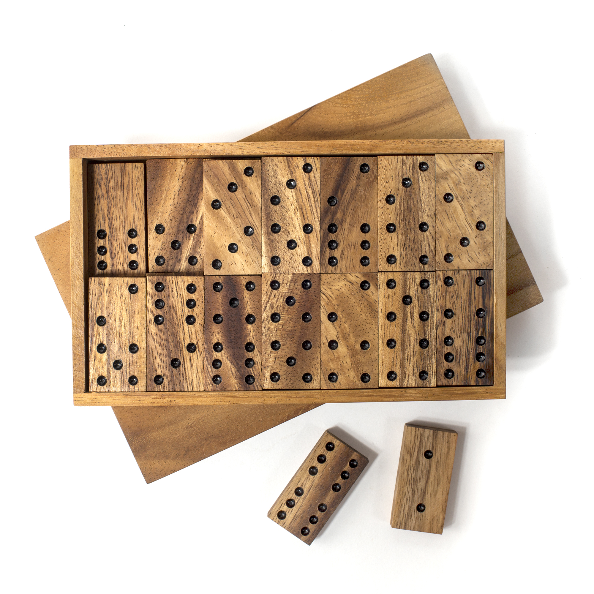 Monkey Pod Wooden Domino Set Bespoke Post